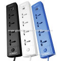 USB Extension Power Sockets with 4-outlet, Can Charge Mobiles and Tablet PCs, 100% Copper/Fire-proof